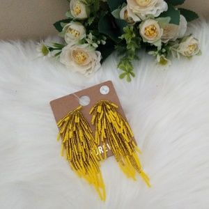 Beaded Yellow earrings
